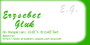 erzsebet gluk business card